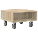 Sidebord med hjul Sonoma eg 50,5 x 50 x 30 cm Konstrueret træ