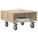 Sidebord med hjul Sonoma eg 50,5 x 50 x 30 cm Konstrueret træ