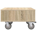 Sidebord med hjul Sonoma eg 50,5 x 50 x 30 cm Konstrueret træ