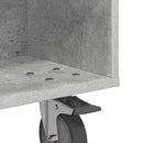 Sidebord med hjul Beton Grå 50,5 x 50 x 30 cm Konstrueret træ