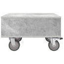 Sidebord med hjul Beton Grå 50,5 x 50 x 30 cm Konstrueret træ