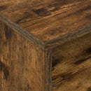 Sidebord med hjul Røget eg 50,5 x 50 x 30 cm Konstrueret træ