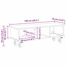TV-bord Hvid 100 x 35 x 35 cm Konstrueret træ