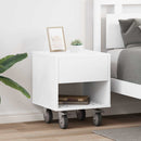 Sengebord 2 pcs Hvid 40,5 x 40 x 48 cm Konstrueret træ