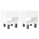 Sengebord 2 pcs Hvid 40,5 x 40 x 48 cm Konstrueret træ