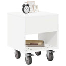 Sengebord 2 pcs Hvid 40,5 x 40 x 48 cm Konstrueret træ
