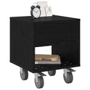 Sengebord 2 pcs Sort eg 40,5 x 40 x 48 cm Konstrueret træ