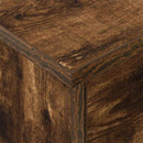 Sengebord 2 pcs Røget eg 40,5 x 40 x 48 cm Konstrueret træ