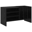 Pladeskab Sort eg 78,5 x 35 x 45 cm Konstrueret træ