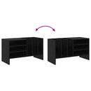 Pladeskab Sort eg 78,5 x 35 x 45 cm Konstrueret træ