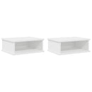 Sengebord 2 stk. Hvid 40 x 31 x 15 cm Konstrueret træ
