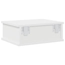 Sengebord 2 stk. Hvid 40 x 31 x 15 cm Konstrueret træ