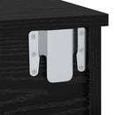 Sengebord 2 stk. Sort eg 40 x 31 x 15 cm Konstrueret træ