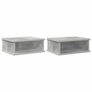 Sengebord 2 stk. Beton Grå 40 x 31 x 15 cm Konstrueret træ
