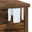 Sengebord 2 pcs Røget eg 40 x 31 x 15 cm Konstrueret træ