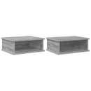 Sengebord 2 pcs Grå Sonoma 40 x 31 x 15 cm Konstrueret træ