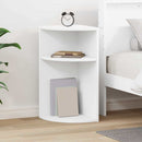 Endebord Hvid 29,6 x 29,6 x 60 cm Konstrueret træ