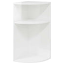 Endebord Høj gloss hvid 29,6 x 29,6 x 60 cm Konstrueret træ