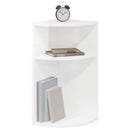 Endebord Høj gloss hvid 29,6 x 29,6 x 60 cm Konstrueret træ
