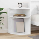 Endebord Høj gloss hvid 39,7 x 39,7 x 60 cm Konstrueret træ