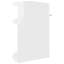 Endebord Høj gloss hvid 39,7 x 39,7 x 60 cm Konstrueret træ