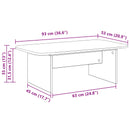Sofabord Hvid 93 x 53 x 33 cm Konstrueret træ