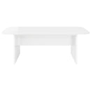 Sofabord Høj gloss hvid 93 x 53 x 33 cm Konstrueret træ