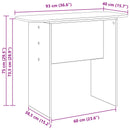 Konsolbord Høj gloss hvid 93 x 40 x 75 cm Konstrueret træ