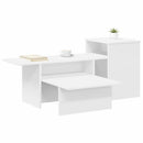 Konsolbord Hvid 91,5 x 35 x 38,5 cm Konstrueret træ
