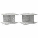 Sengebord 2 pcs Beton Grå 40 x 30 x 25 cm Konstrueret træ
