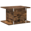 Sengebord 2 pcs Røget eg 40 x 30 x 25 cm Konstrueret træ