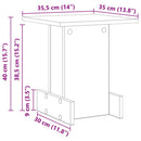 Endebord Sort eg 35,5 x 35 x 40 cm Konstrueret træ