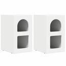 Sengebord ELST 2 stk. Hvid 29,5 x 33,5 x 50 cm Konstrueret træ