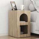 Sengebord 2 pcs Sonoma eg 29,5 x 33,5 x 50 cm Konstrueret træ