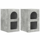 Sengebord 2 pcs Beton Grå 29,5 x 33,5 x 50 cm Konstrueret træ