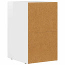 Sengebord ELST 2 stk. Høj gloss hvid 29,5 x 33,5 x 50 cm