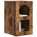 Sengebord 2 pcs Røget eg 29,5 x 33,5 x 50 cm Konstrueret træ
