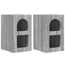 Sengebord 2 pcs Grå Sonoma 29,5 x 33,5 x 50 cm Konstrueret træ
