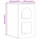 Sengebord Gammelt træ 29,5 x 33,5 x 50 cm Konstrueret træ