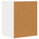 Sengebord ELST 2 stk. Hvid 40 x 35 x 50 cm Konstrueret træ
