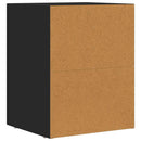 Sengebord ELST 2 stk. Sort 40 x 35 x 50 cm Konstrueret træ