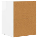 Sengebord ELST 2 stk. Høj gloss hvid 40 x 35 x 50 cm