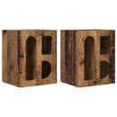 Sengebord 2 pcs Gammelt træ 40 x 35 x 50 cm Konstrueret træ