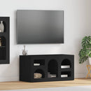 TV-skab Sort 80 x 35 x 40 cm Konstrueret træ