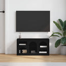 TV-skab Sort 80 x 35 x 40 cm Konstrueret træ