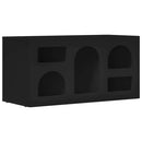 TV-skab Sort 80 x 35 x 40 cm Konstrueret træ