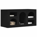 TV-skab Sort 80 x 35 x 40 cm Konstrueret træ