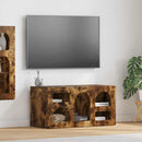 TV-skab Røget eg 80 x 35 x 40 cm Konstrueret træ