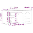 TV-skab Gammelt træ 80 x 35 x 40 cm Konstrueret træ