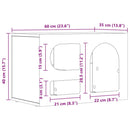 TV-skab Høj gloss hvid 60 x 35 x 40 cm Konstrueret træ